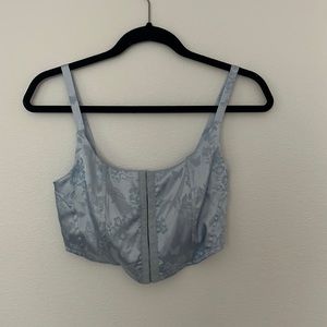 cutest bby blue corset top
